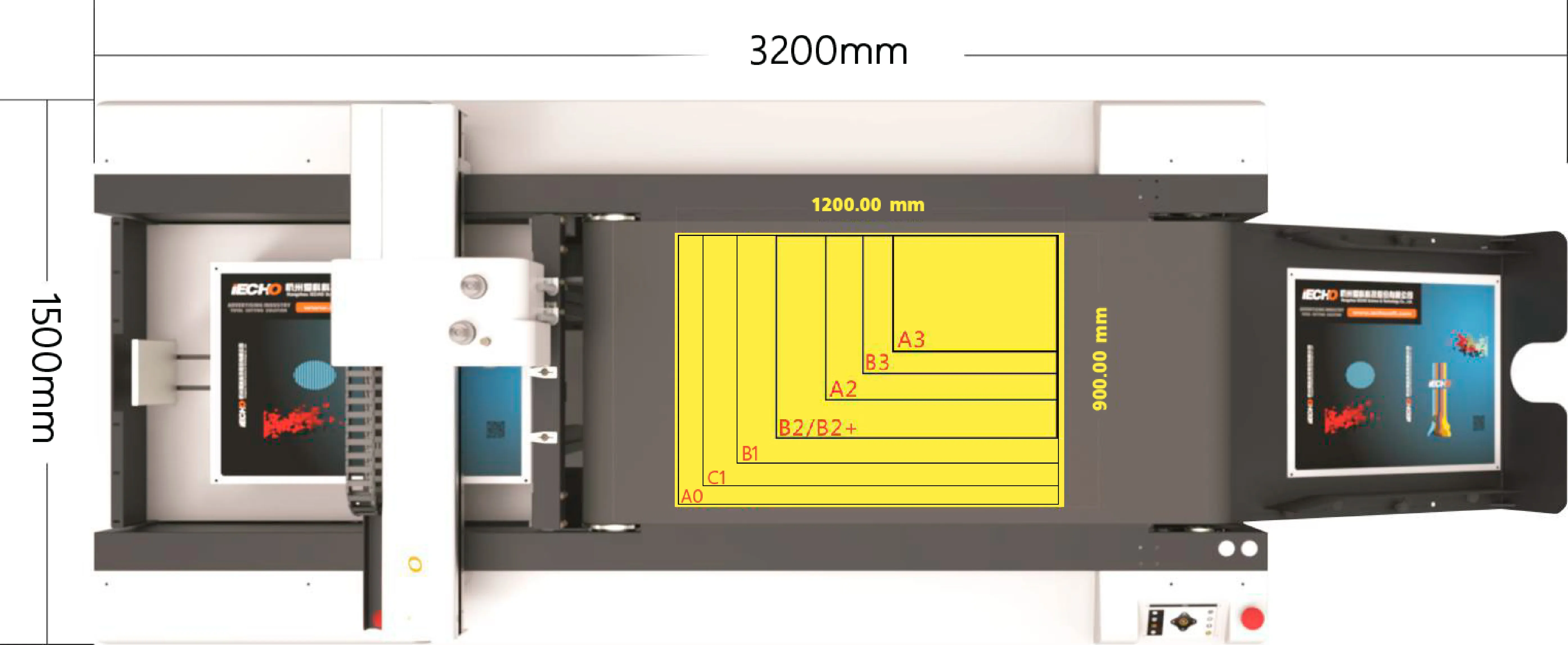รูป IECHO PK1209 Cutting Area(LxW) : 900mm x 1200mm