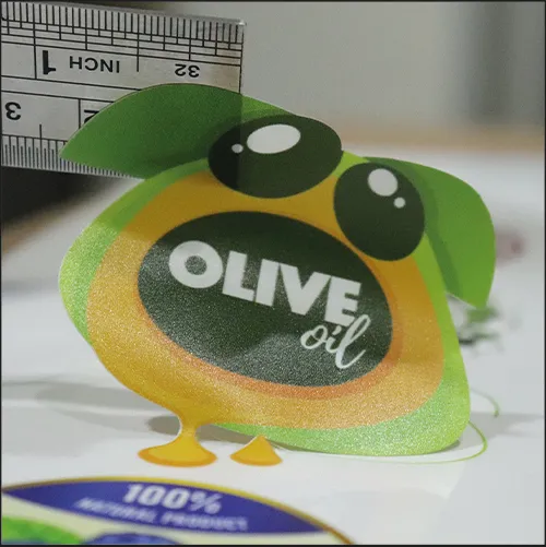 รูปการพิมพ์แบบ 2 ชั้น White + color printing หรือการพิมพ์ขาว + สี