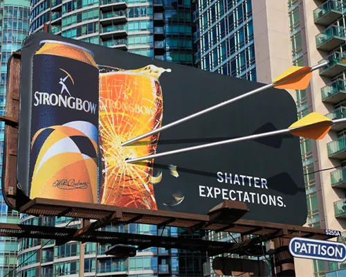 รูป ตัวอย่างงานพิมพ์ป้ายบิลบอร์ด