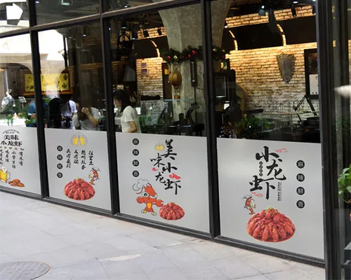 รูป ตัวอย่างงานพิมพ์สติ๊กเกอร์ติดกระจก