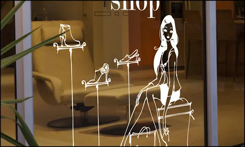 รูป ตัวอย่างงาน glass sticker /งานสติ๊กเกอร์กระจกติด